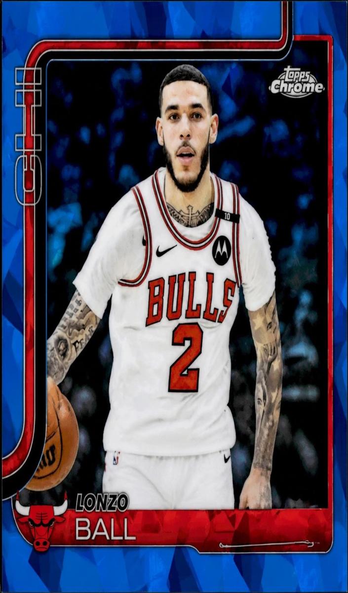2025 Topps Chrome Sapphire Basketball Lonzo Ball #38