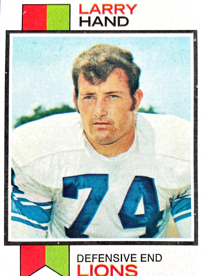 1973 Topps Football Larry Hand #93 PSA 9