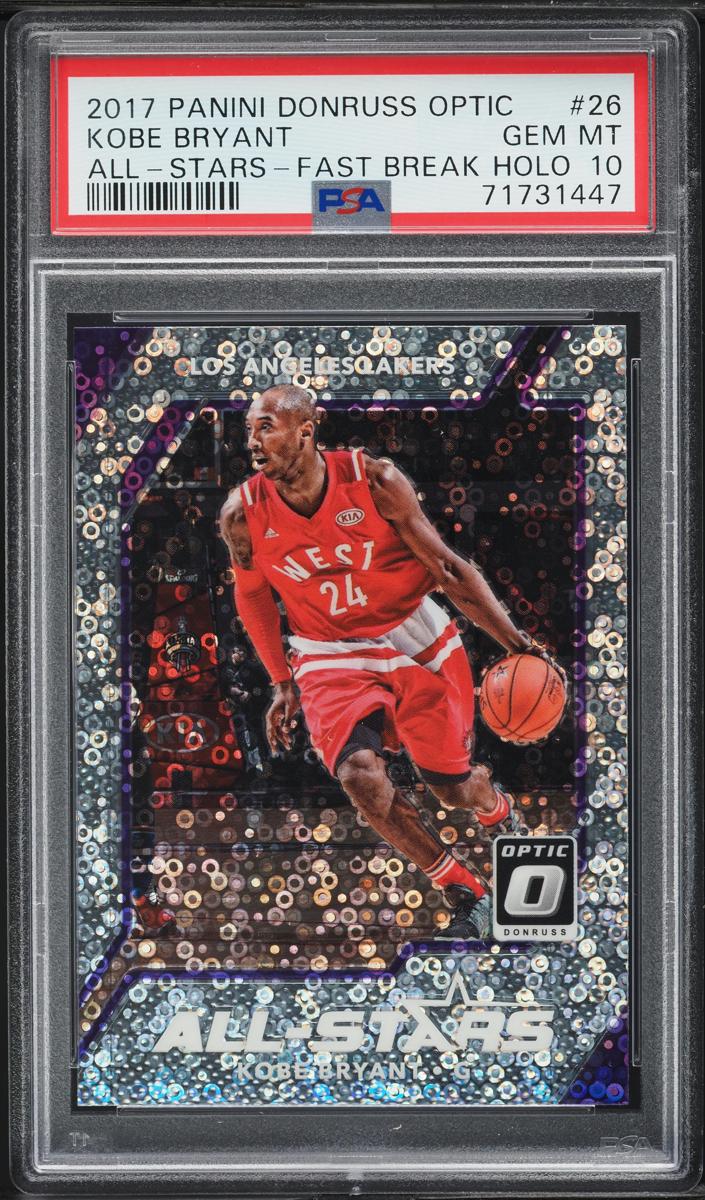 2017 Donruss Optic Basketball Fast Break Holo Kobe Bryant #26 PSA 9