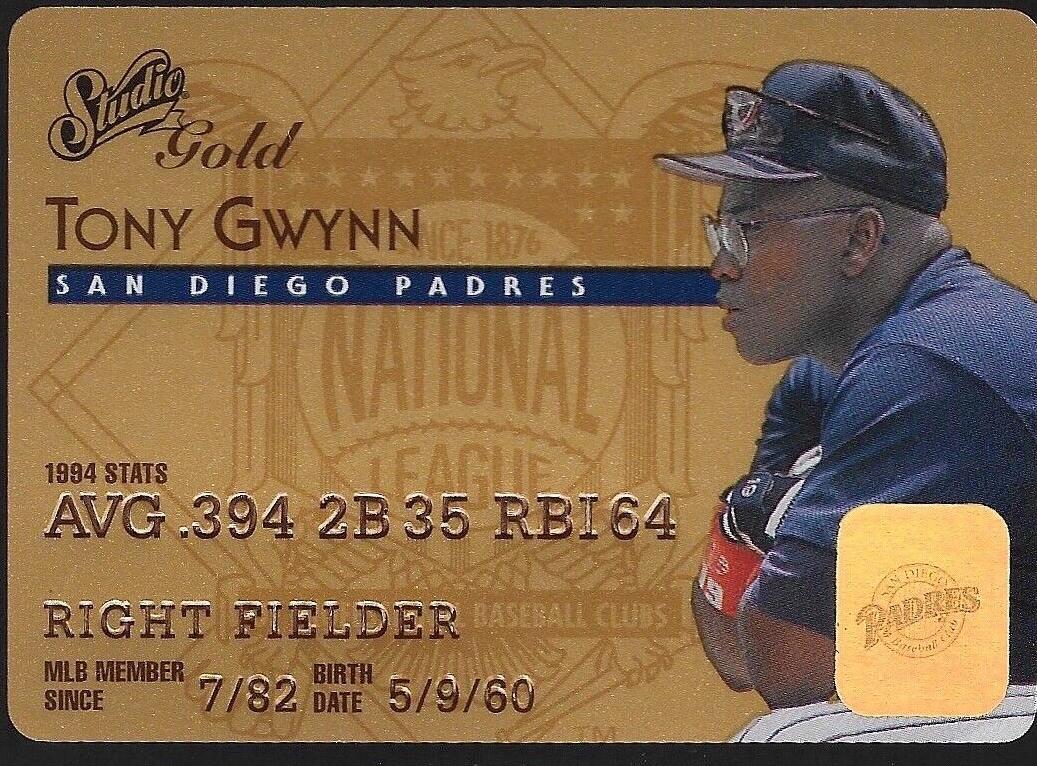 1995 Studio Baseball Gold Tony Gwynn #25