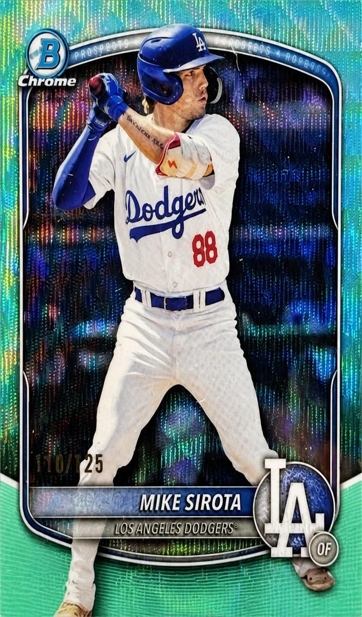 2025 Bowman Draft Chrome Baseball Aqua Wave Refractor Mike Sirota #BDC-11