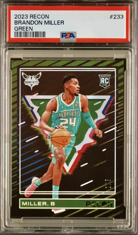 2023 Panini Recon Basketball Holo Green Brandon Miller #233 PSA 7.5