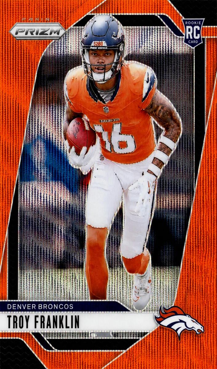 2024 Panini Prizm Football Orange Wave Troy Franklin #393