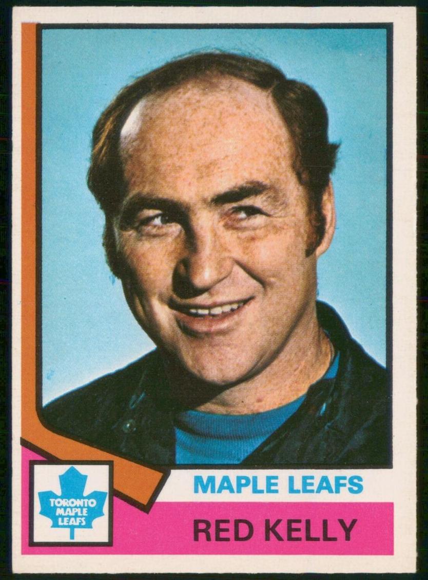 1974 O-Pee-Chee Hockey Red Kelly #76 PSA 7