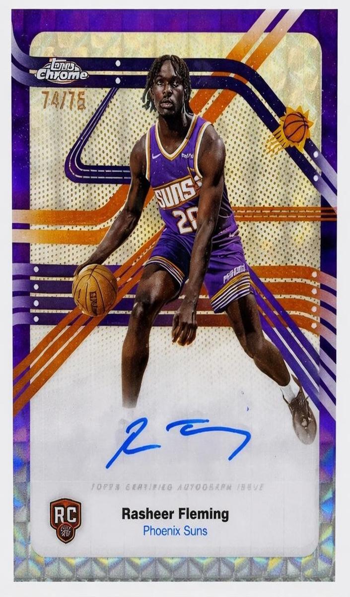 2025 Topps Chrome Basketball Geometric Purple Refractor Rasheer Fleming #NS-RF
