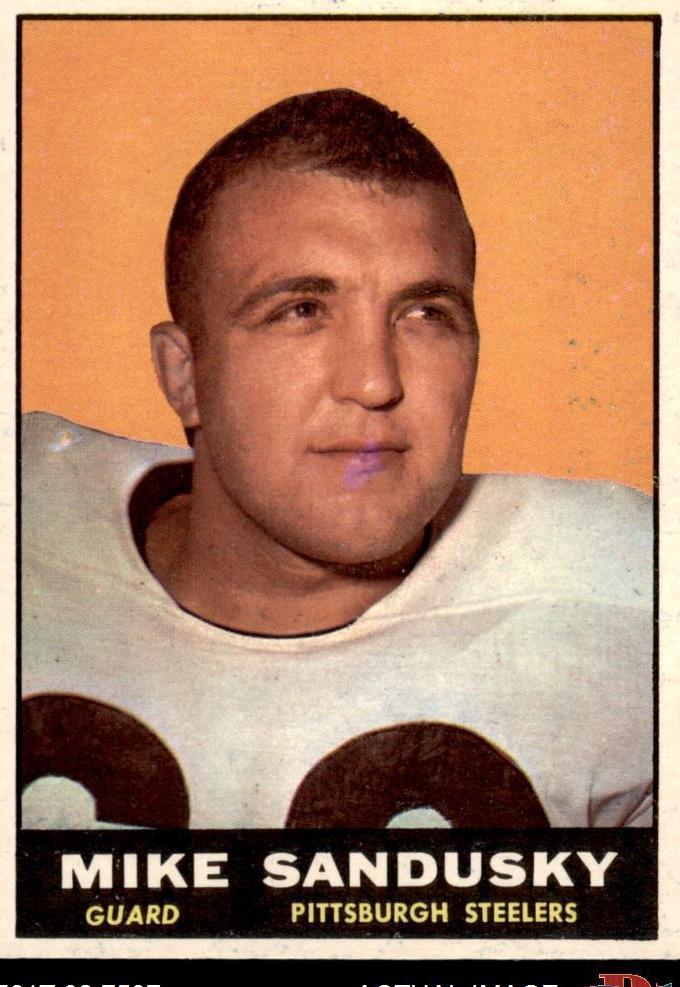 1961 Topps Football Mike Sandusky #109 PSA 8