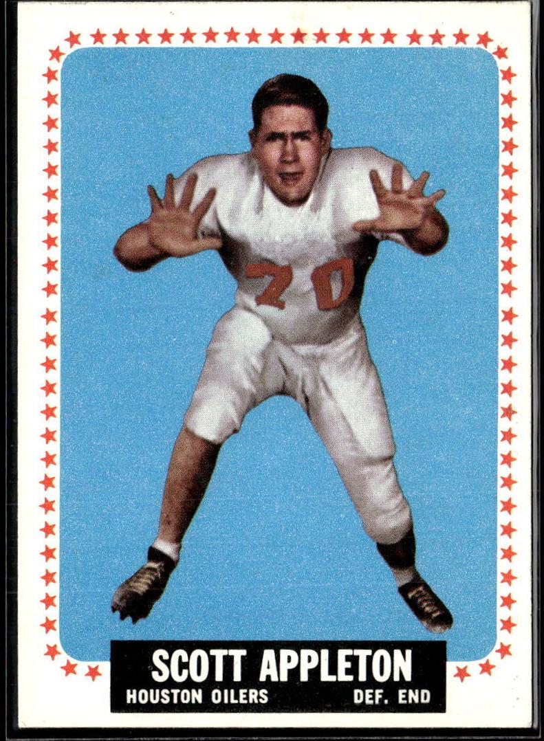 1964 Topps Football Scott Appleton #66 PSA 8