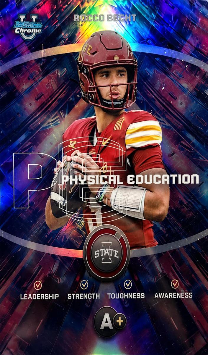 2025 Bowman Chrome University Football Rocco Becht #PE-9 SGC 10