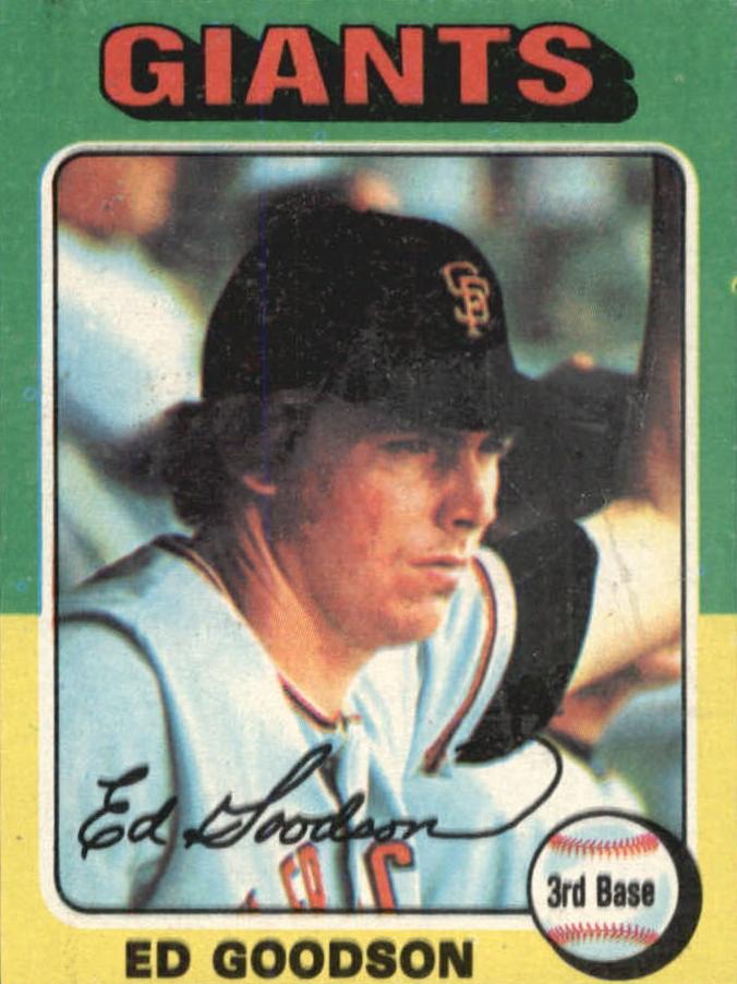 1975 Topps Mini Baseball Ed Goodson #322 PSA 8