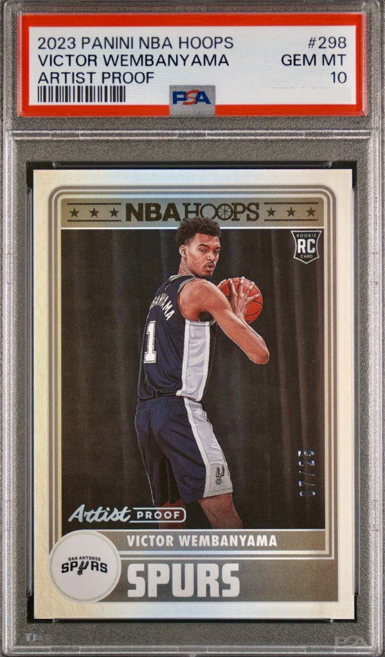 2023 Panini Hoops Basketball Artist Proof Victor Wembanyama #298 PSA 9