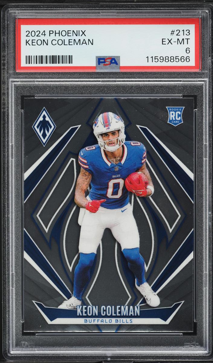 2024 Panini Phoenix Football Keon Coleman #213 PSA 6