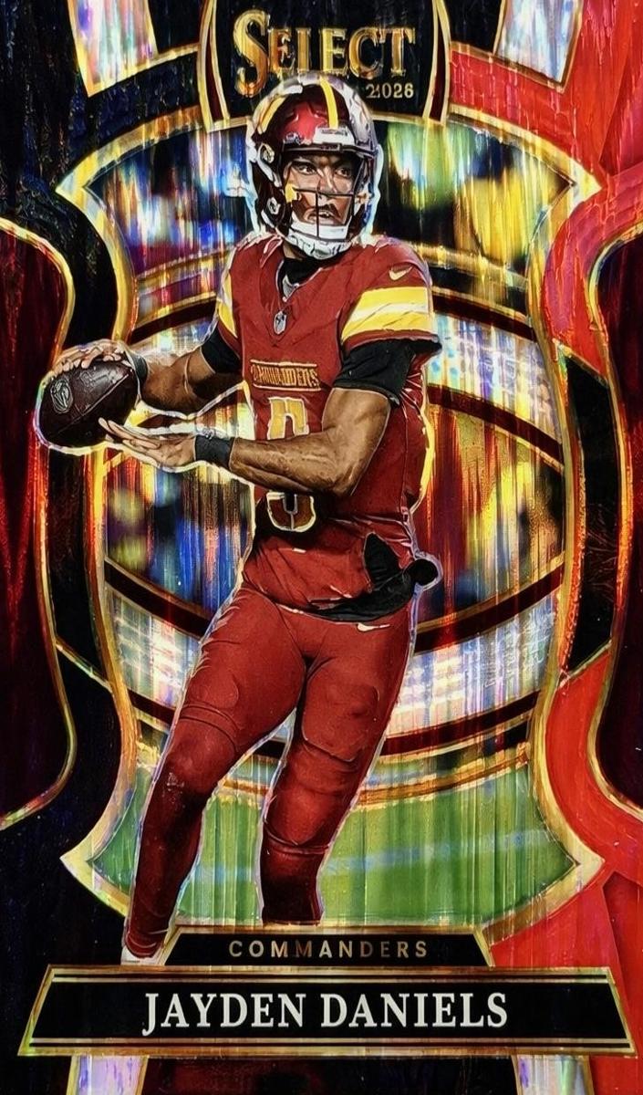 2025 Panini Select Football Black and Red Shock Jayden Daniels #88