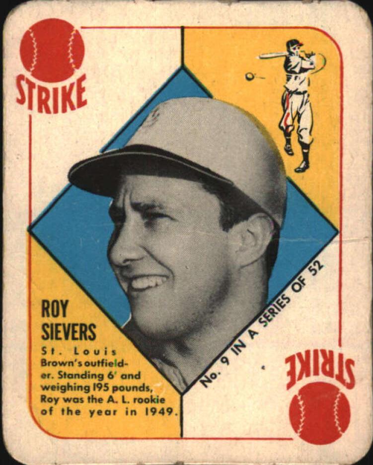 1951 Topps Red Backs Baseball Roy Sievers #9 PSA 5