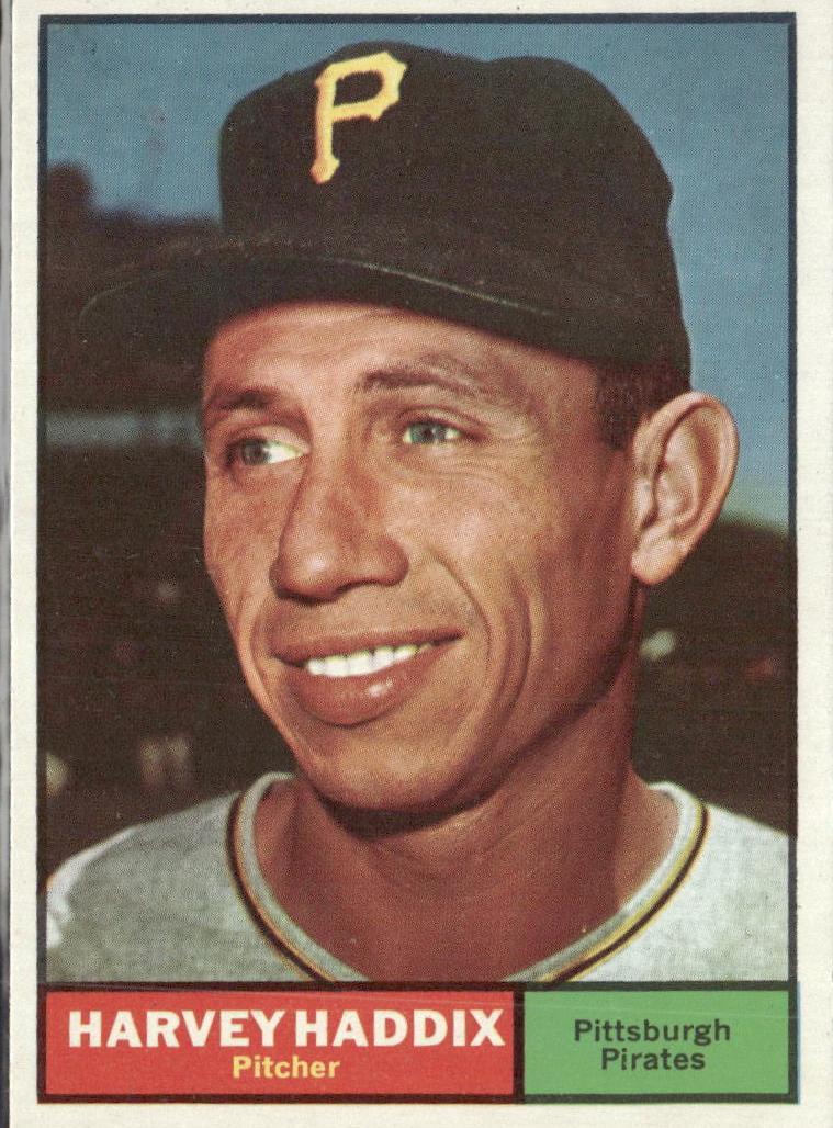 1961 Topps Baseball Harvey Haddix #100 PSA 7.5
