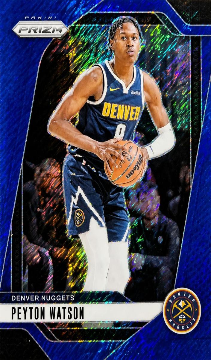 2024 Panini Prizm Basketball Blue Shimmer FOTL Peyton Watson #133