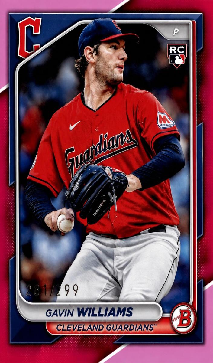 2024 Bowman Baseball Fuchsia Gavin Williams #66