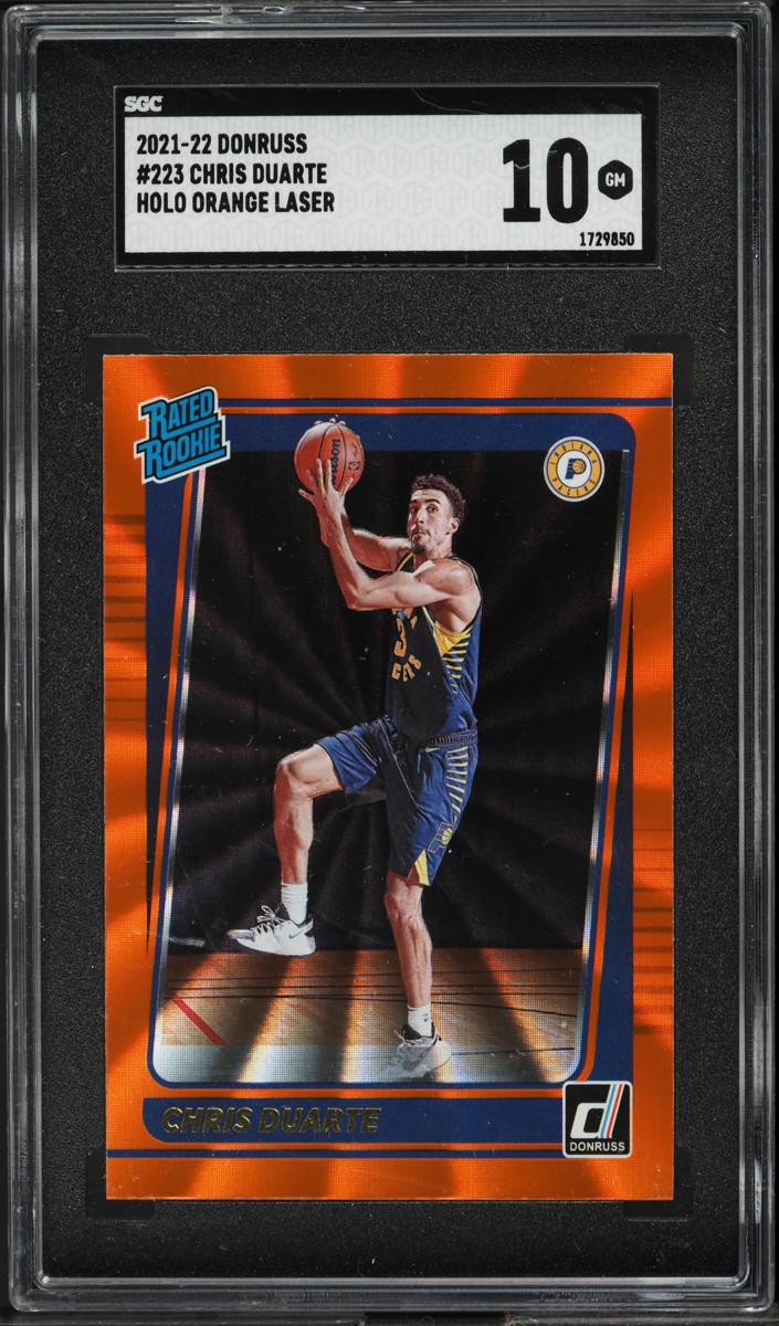 2021 Panini Donruss Basketball Holo Orange Laser Chris Duarte #223