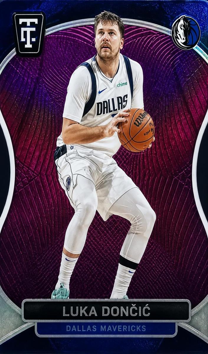2024 Panini Totally Certified Basketball Mirror Platinum Purple Die Cut Luka Doncic #121