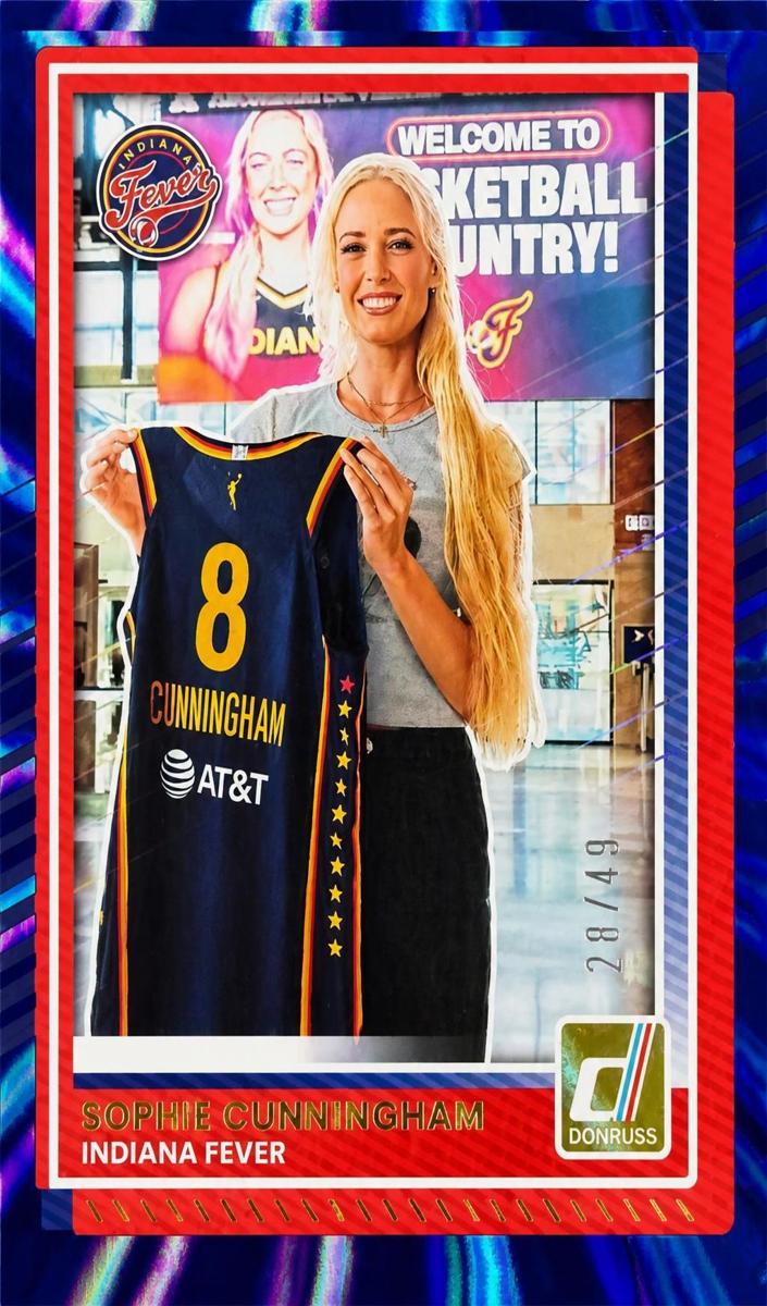 2025 Panini Donruss WNBA Basketball Blue Laser Sophie Cunningham #24 PSA 9