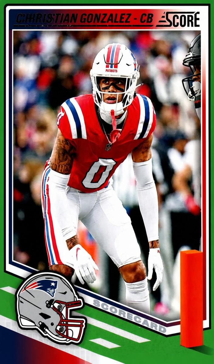 2025 Panini Score Football Scorecard Christian Gonzalez #228