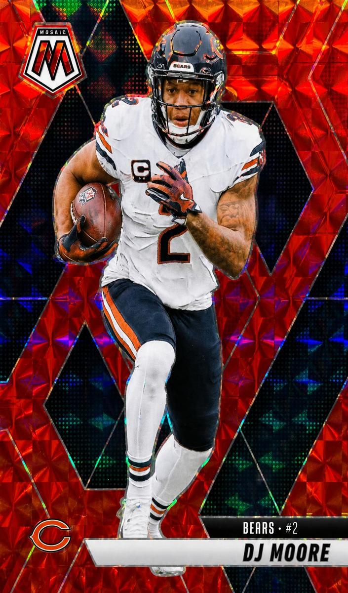 2025 Panini Mosaic Football Red DJ Moore #180