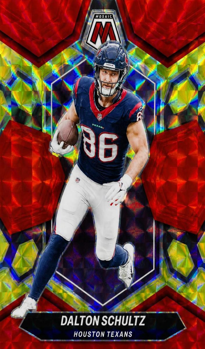 2024 Panini Mosaic Football Choice Fusion Red and Yellow Dalton Schultz #89