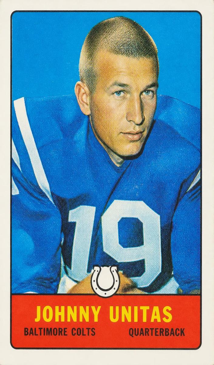 1969 Topps Four in One Single Football Johnny Unitas #null PSA 5