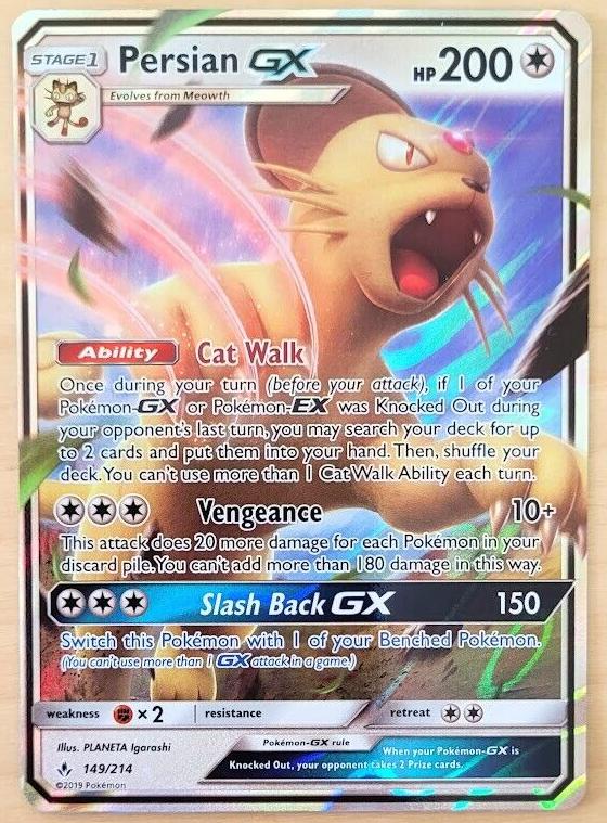 2019 Pokemon Sun & Moon Unbroken Bonds Persian #149 CGC 9