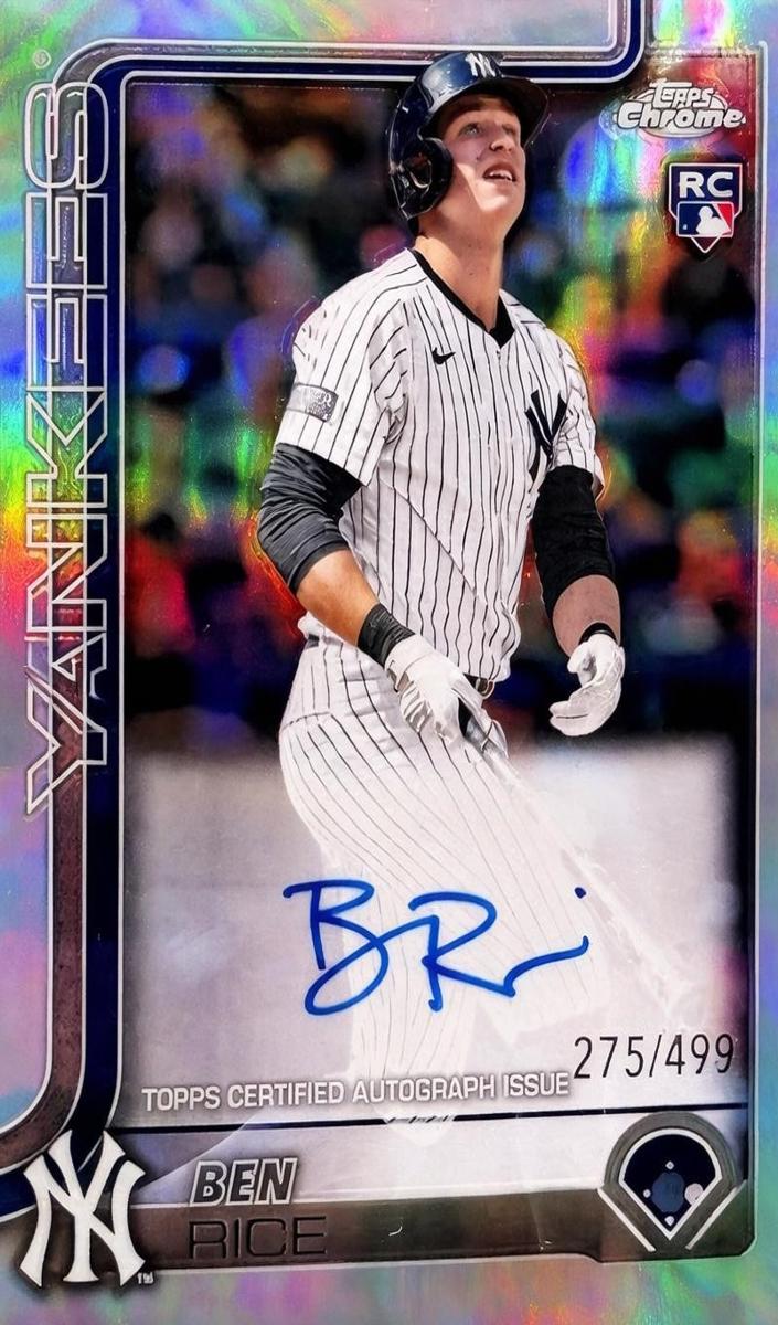 2025 Topps Chrome Baseball Refractor Ben Rice #RA-BR PSA 9