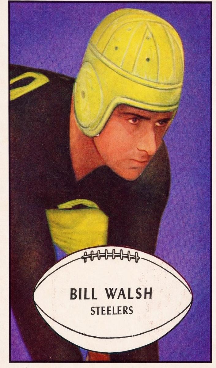1953 Bowman Football Bill Walsh #38