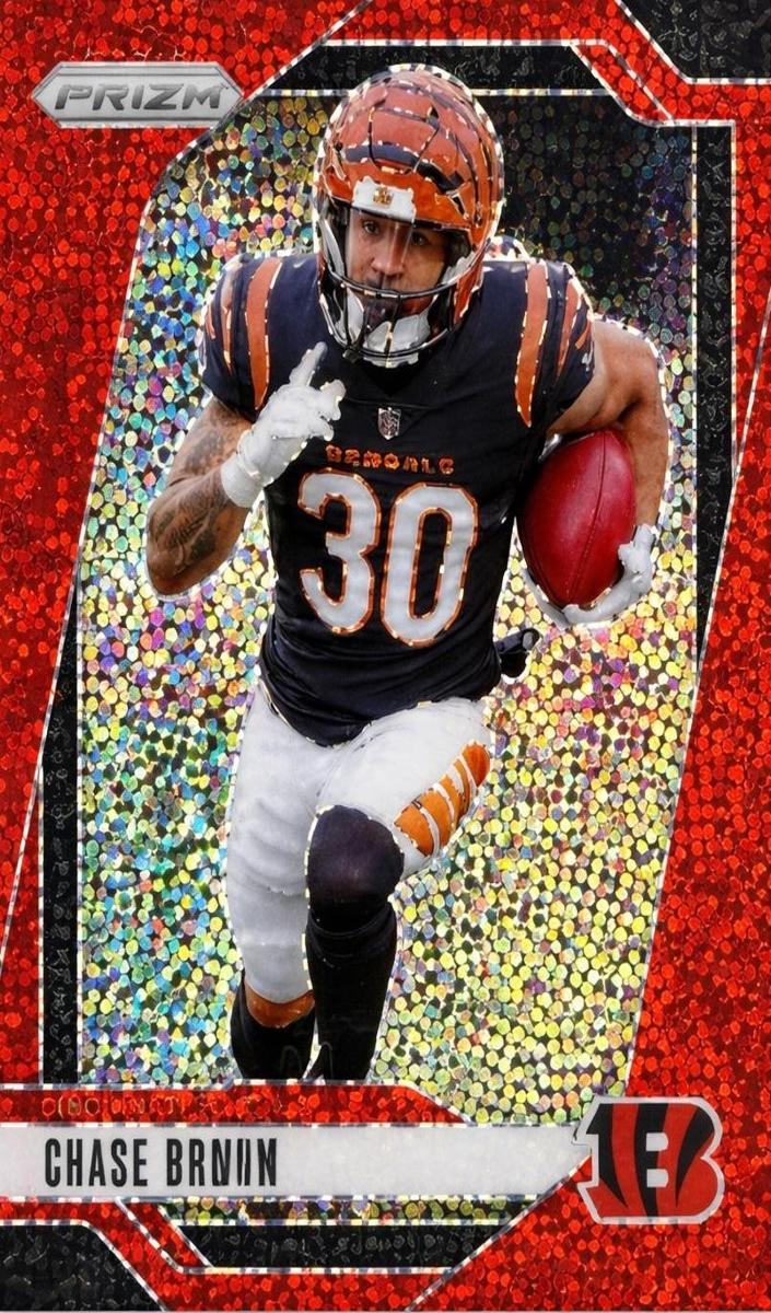 2024 Panini Prizm Football Red Sparkle Chase Brown #60