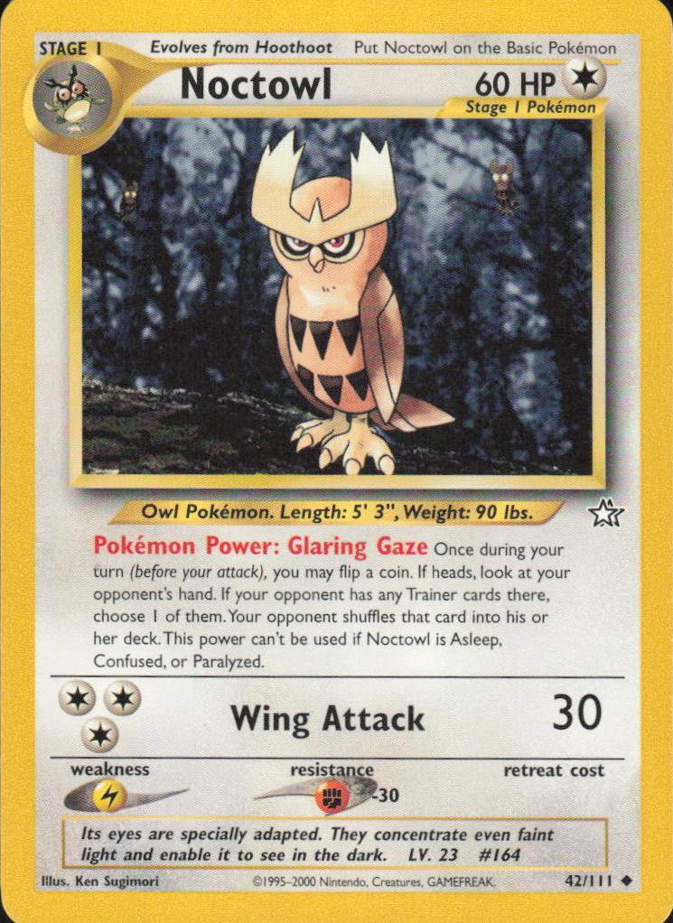 2000 Pokemon Neo Genesis Noctowl #42 PSA 9