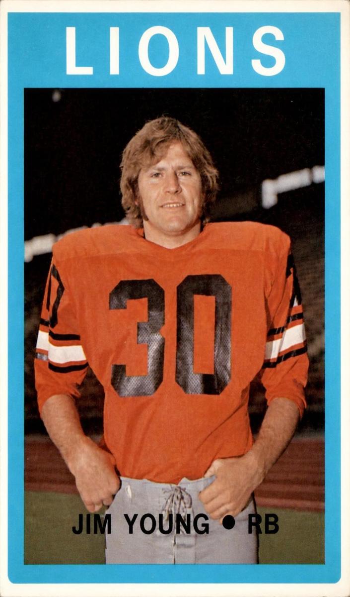 1972 O-Pee-Chee CFL Football Jim Young #40 PSA 8