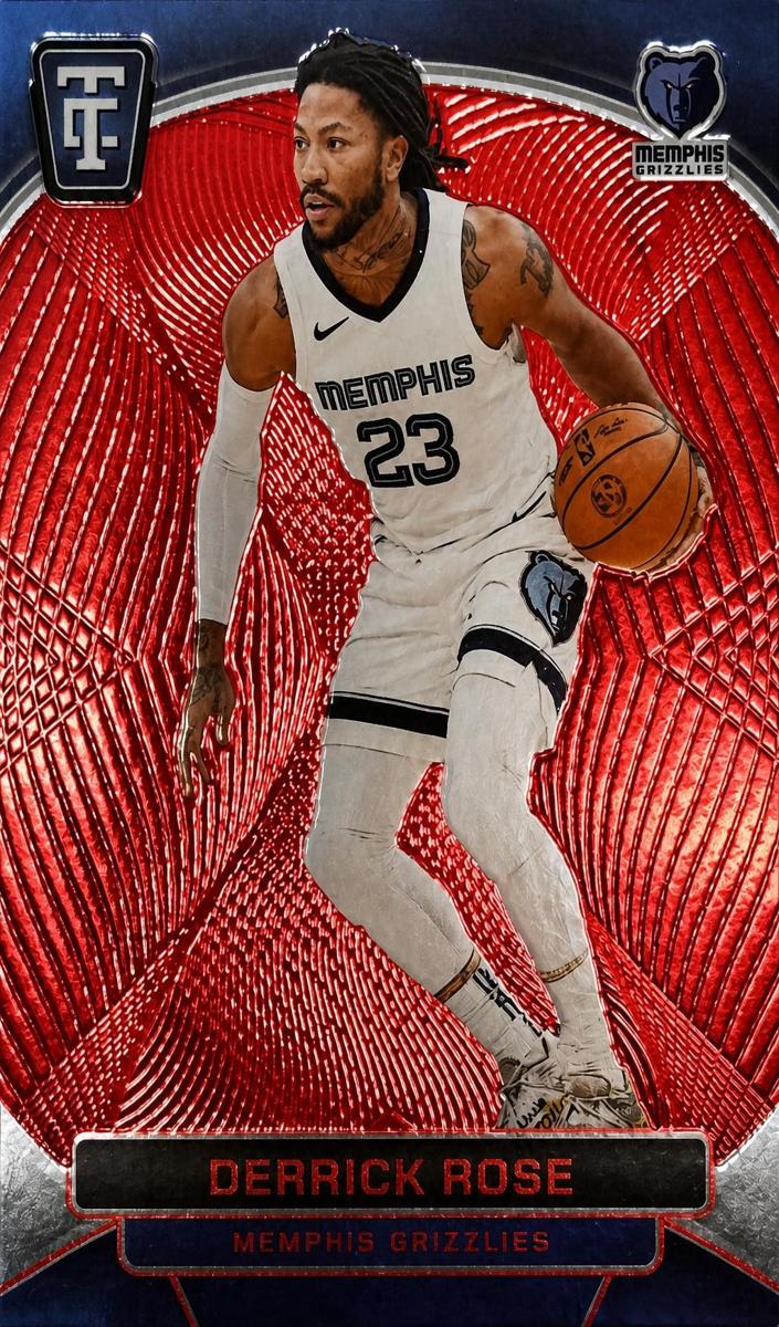 2024 Panini Totally Certified Basketball Mirror Red Derrick Rose #96 PSA 8