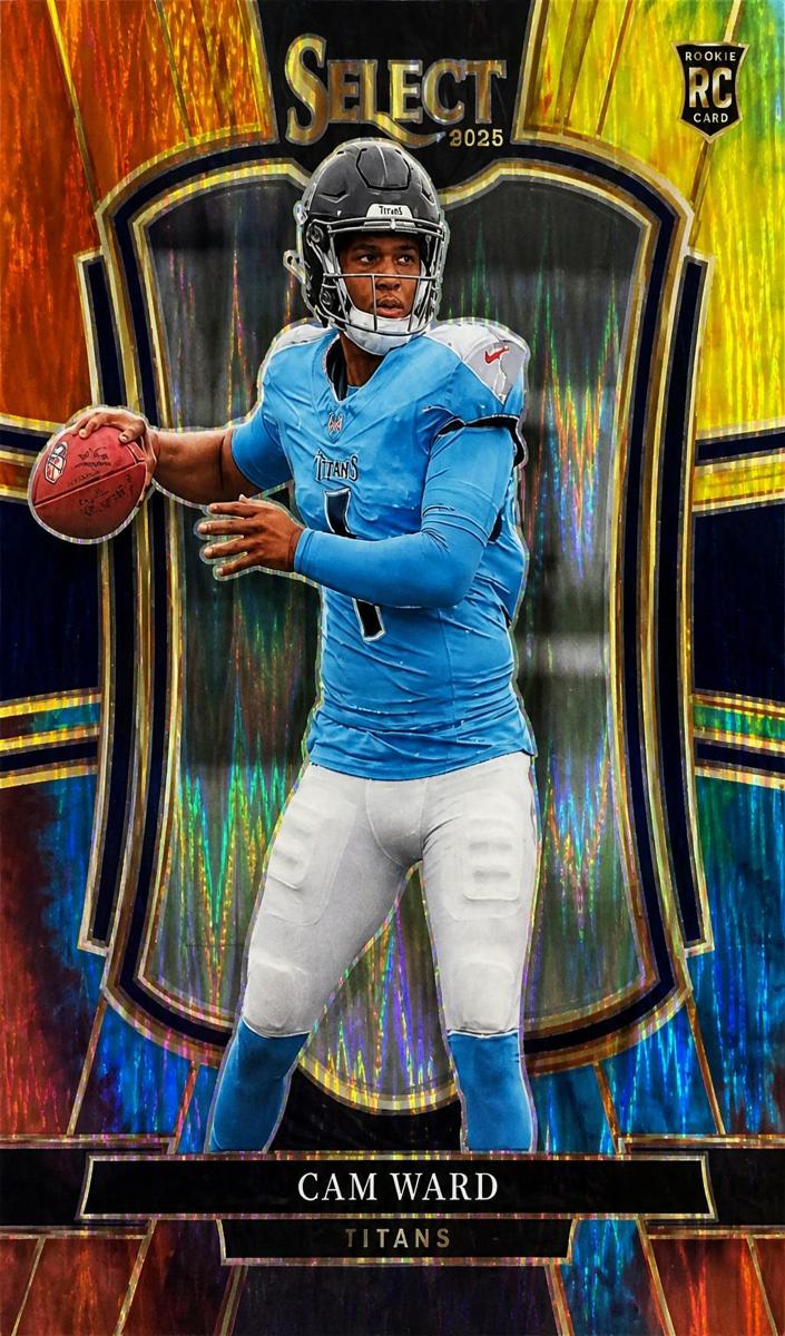 2025 Panini Select Football Tie-Dye Shock Cam Ward #126 PSA 10