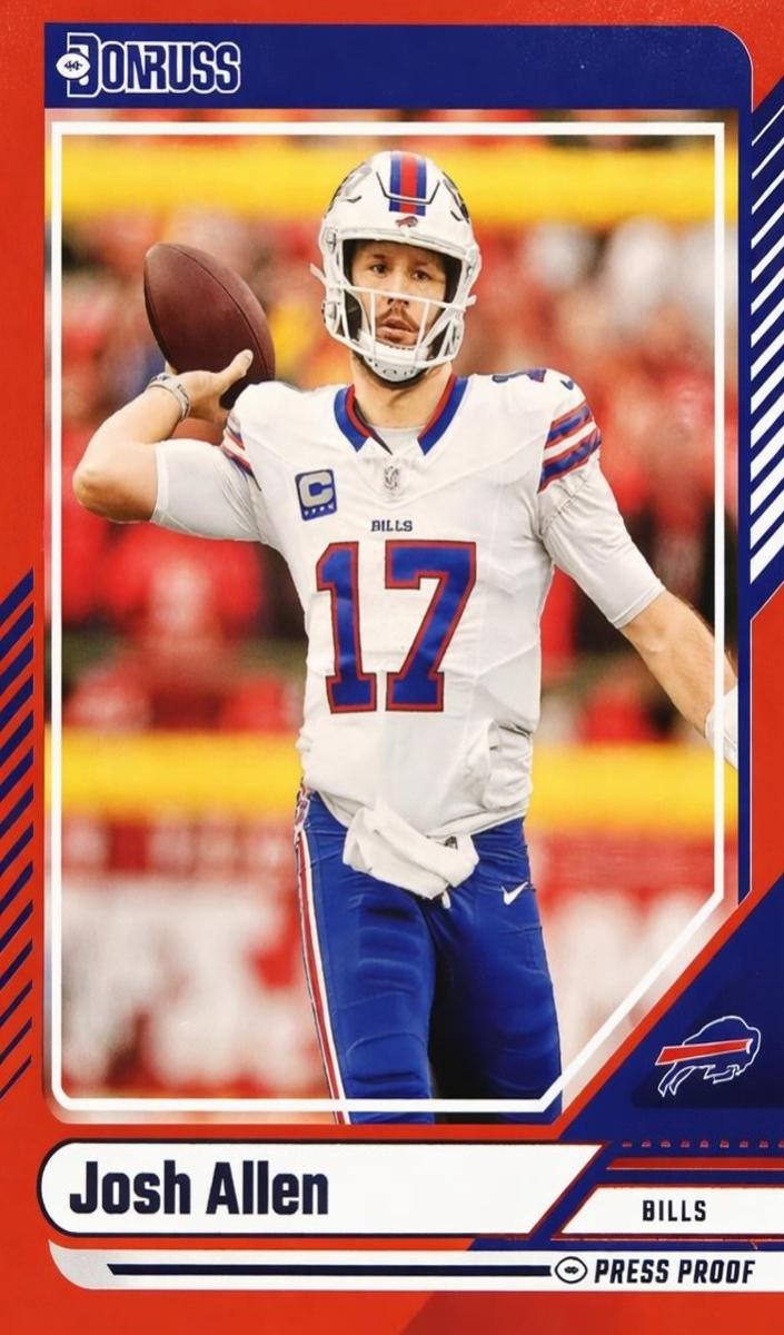 2024 Panini Donruss Football Press Proof Red Josh Allen #300