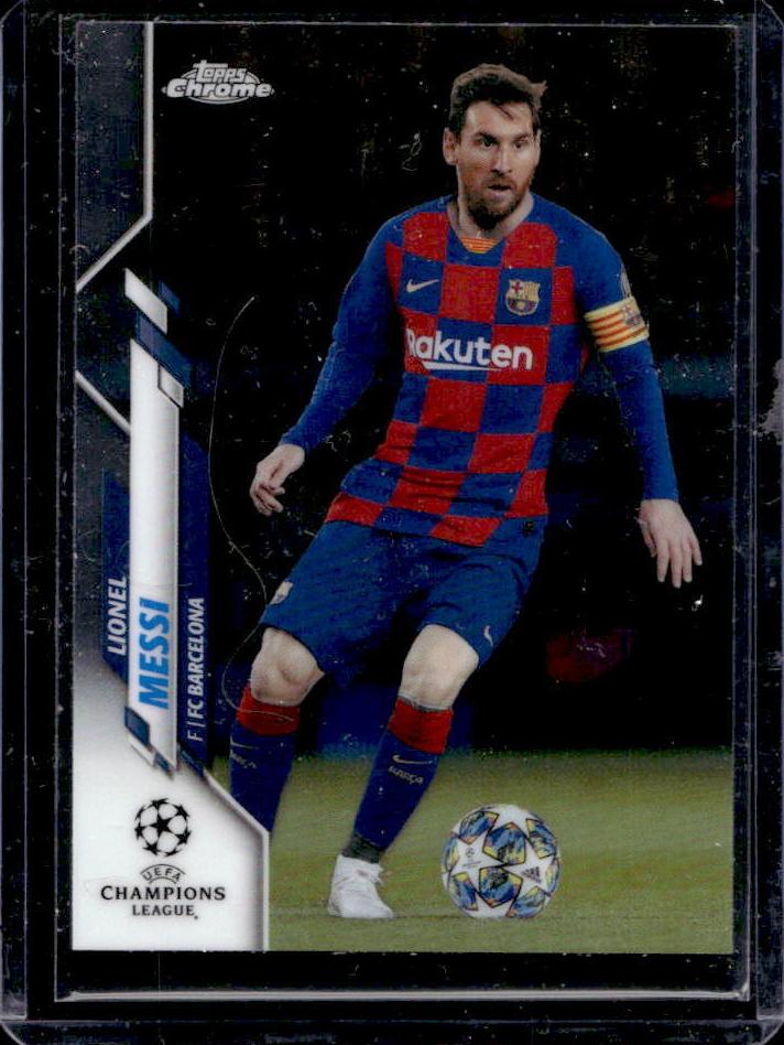 2019 Topps Chrome UEFA Champions League Soccer Lionel Messi #1 PSA 10