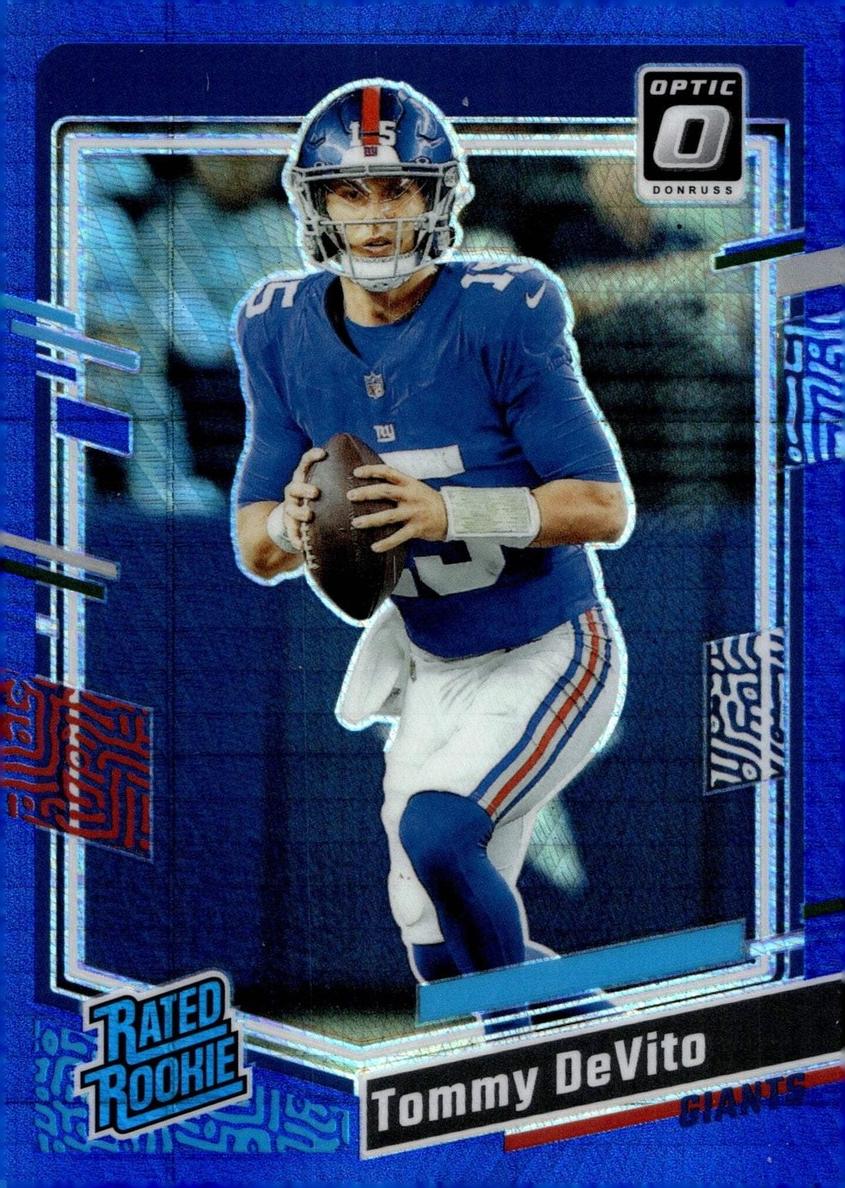 2023 Donruss Optic Football Blue Tommy DeVito #280