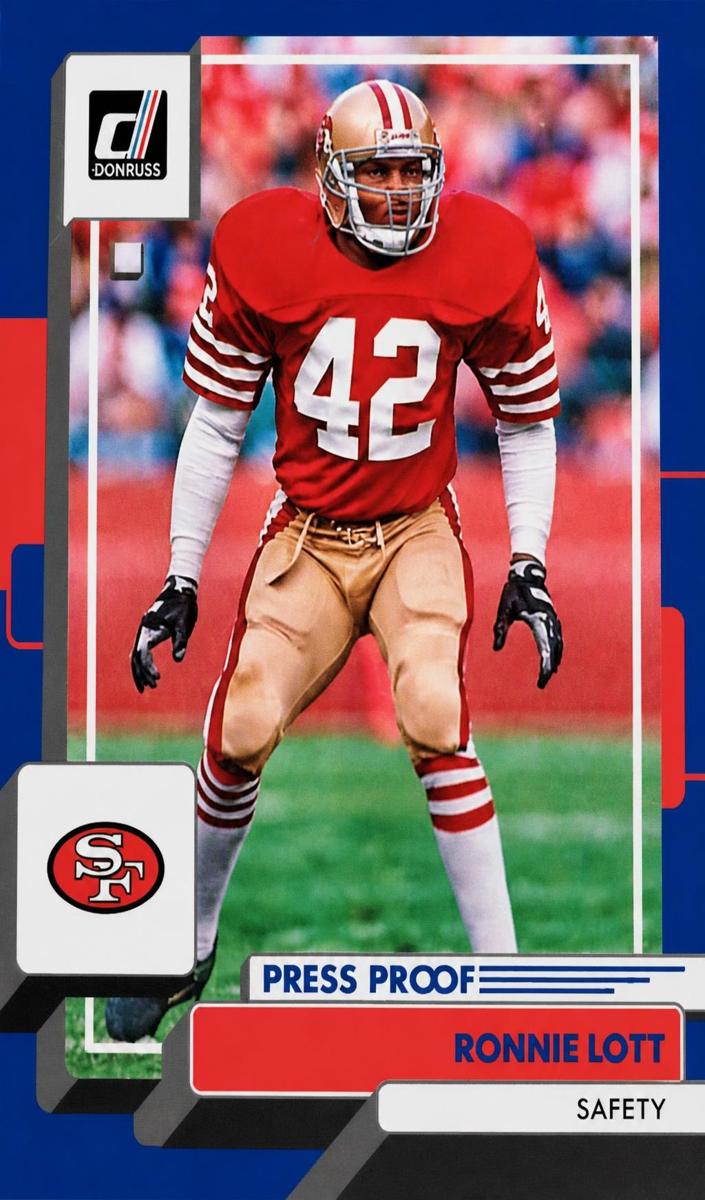 2022 Panini Donruss Football Press Proof Blue Ronnie Lott #29