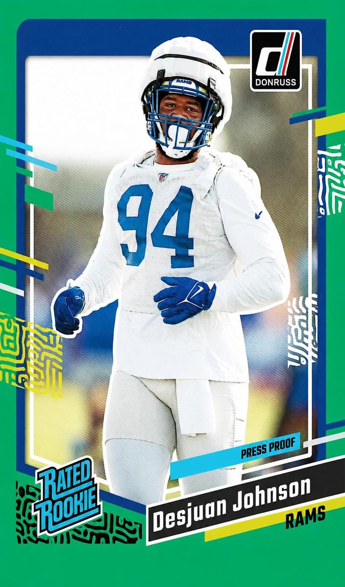 2023 Panini Donruss Football Press Proof Green Desjuan Johnson #356