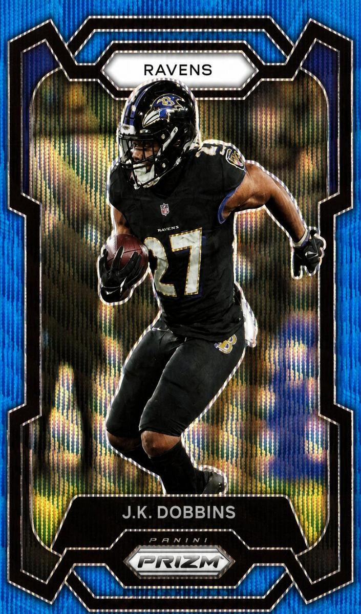 2023 Panini Prizm Football Blue Wave J.K. Dobbins #26