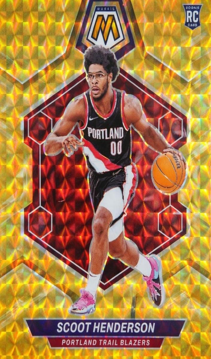 2023 Panini Mosaic Basketball Gold Scoot Henderson #216 PSA 8