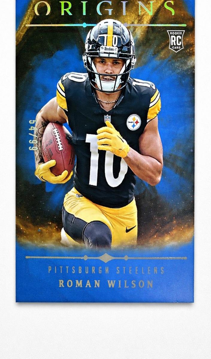 2024 Panini Origins Football Blue Roman Wilson #138 SGC 8.5