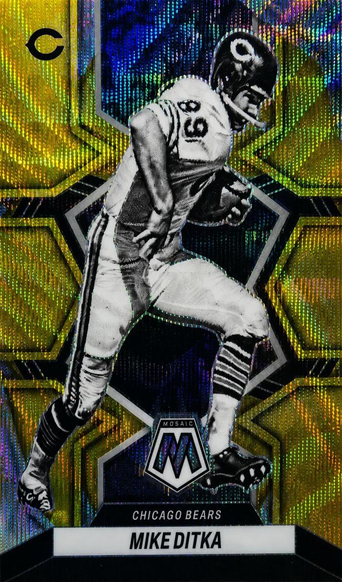 2022 Panini Mosaic Football Gold Wave Mike Ditka #38
