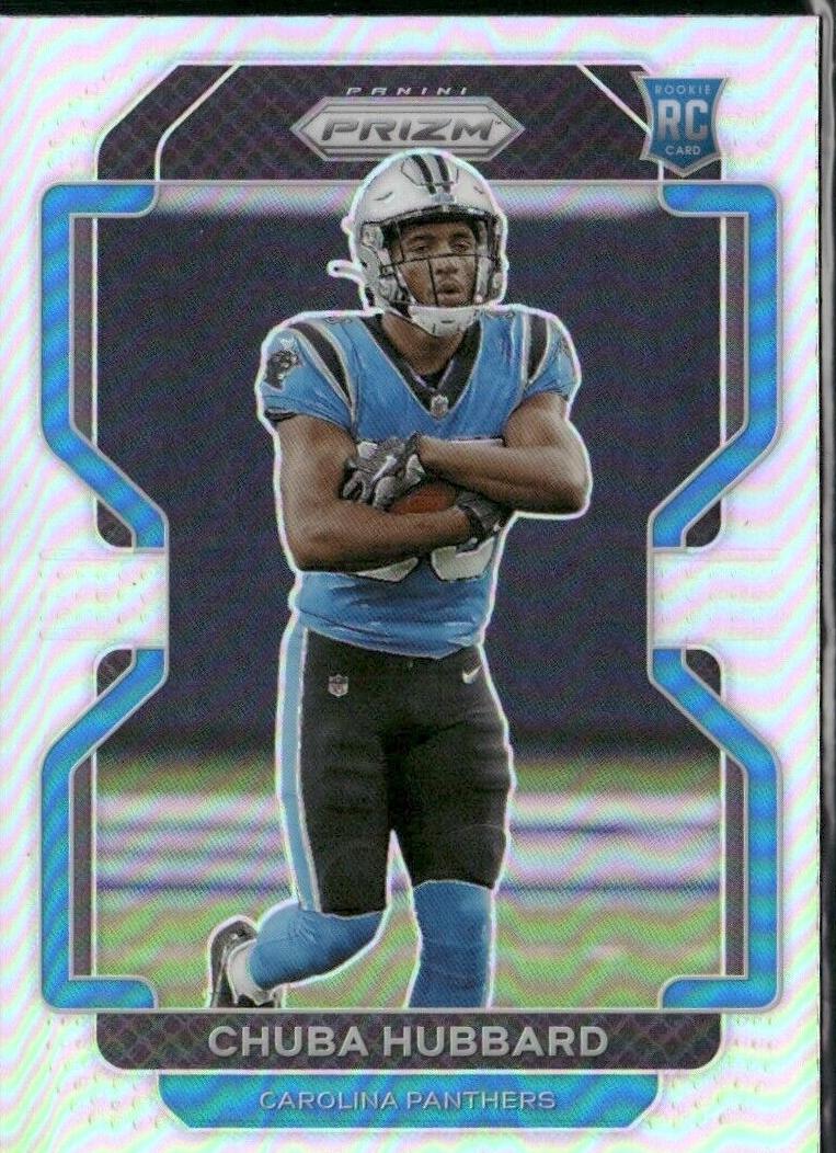 2021 Panini Prizm Football Silver Chuba Hubbard #355 PSA 10