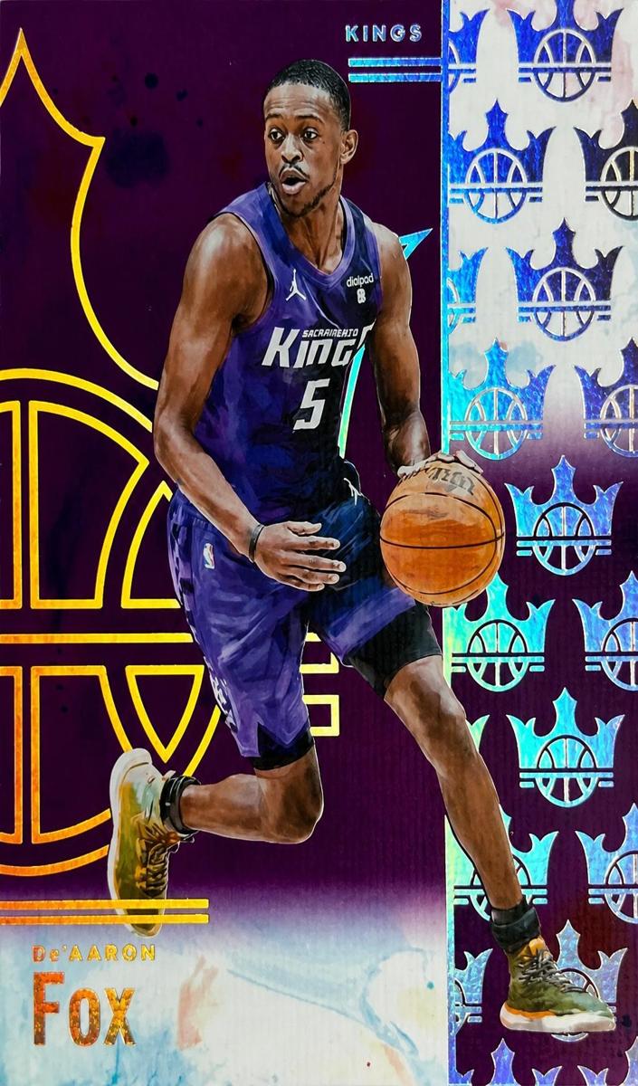 2024 Panini Court Kings Basketball Violet De'Aaron Fox #62