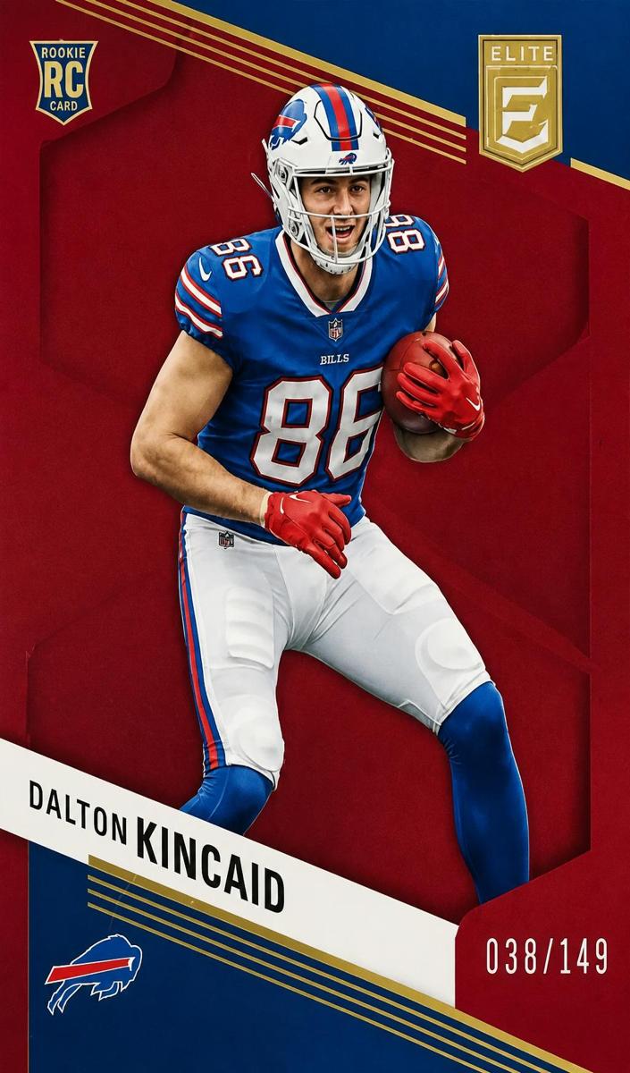 2023 Donruss Elite Football Maroon Dalton Kincaid #125 PSA 9