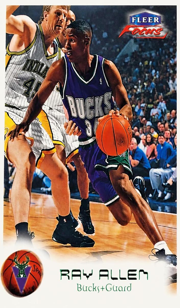 1999 Fleer Focus Basketball Masterpiece Mania Ray Allen #56