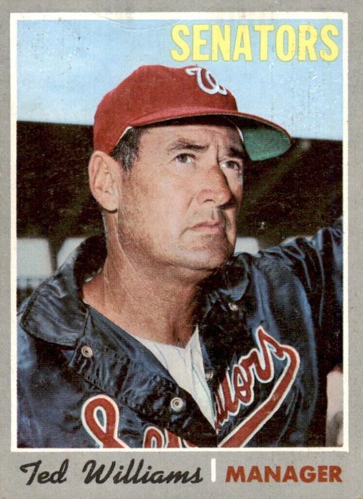 1970 O-Pee-Chee Baseball Ted Williams #211