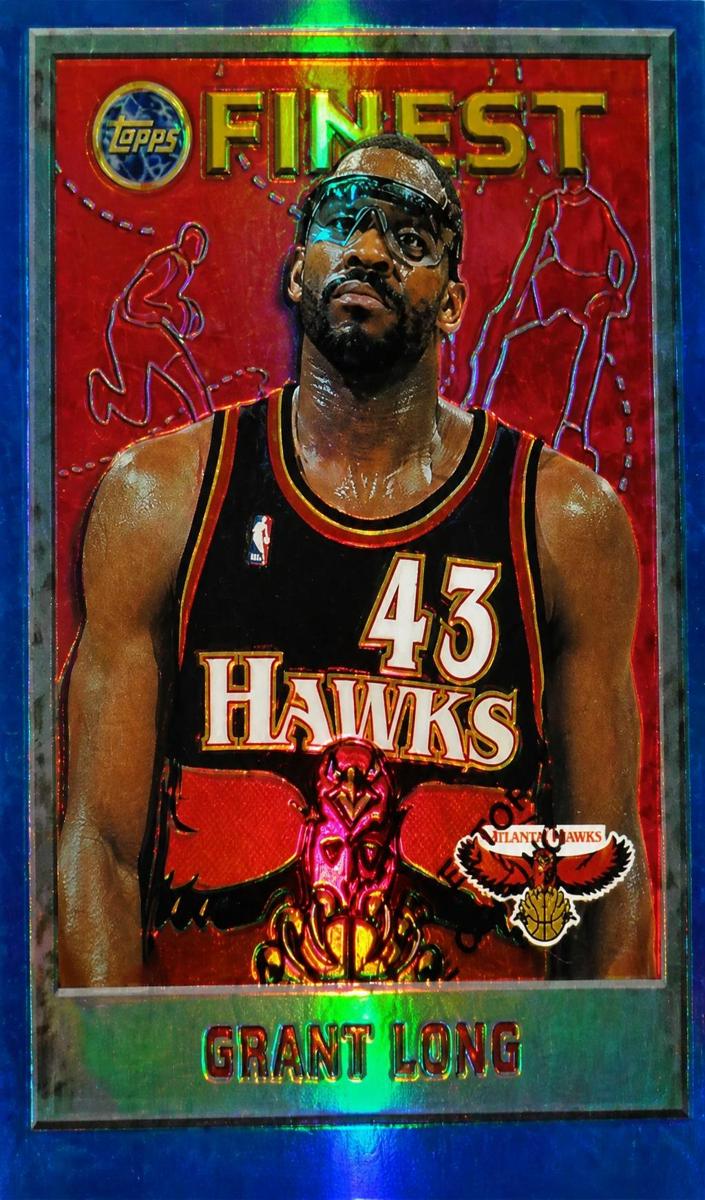 1995 Topps Finest Basketball Refractor Grant Long #244 PSA 9